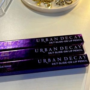 Urban Decay Midnight Cowboy NEW lot of 3 bundle 24/7 glide on lip pencil